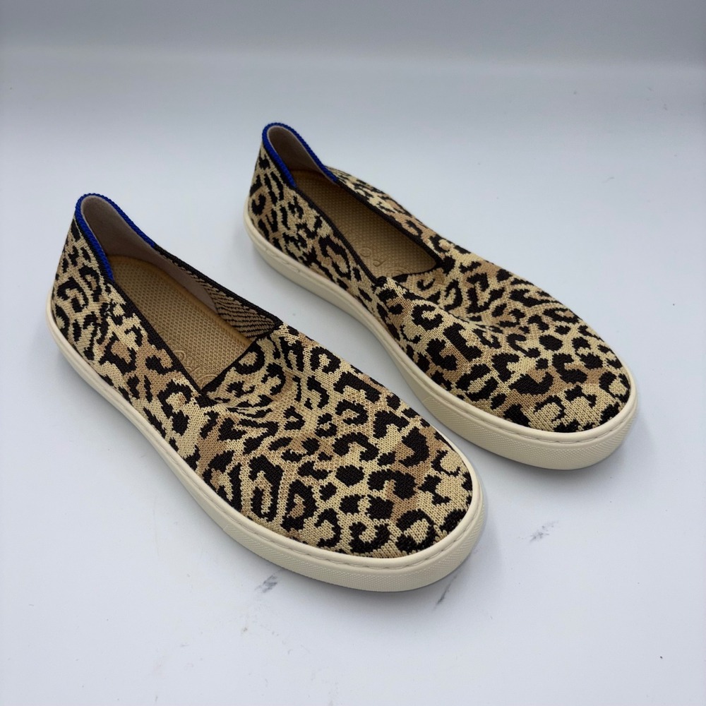 Rothys The Sneaker Wildcat Leopard Print Slip On Shoes Womens 6‎ Animal Print